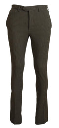 Bunt gestreifte Herrenhose aus reiner Baumwolle