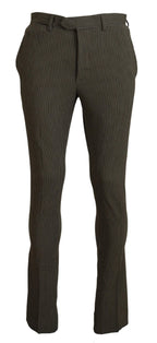 Bunt gestreifte Herrenhose aus reiner Baumwolle