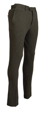 Bunt gestreifte Herrenhose aus reiner Baumwolle