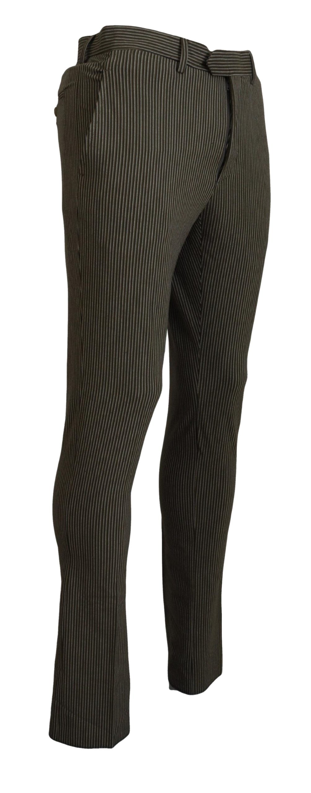 Bunt gestreifte Herrenhose aus reiner Baumwolle