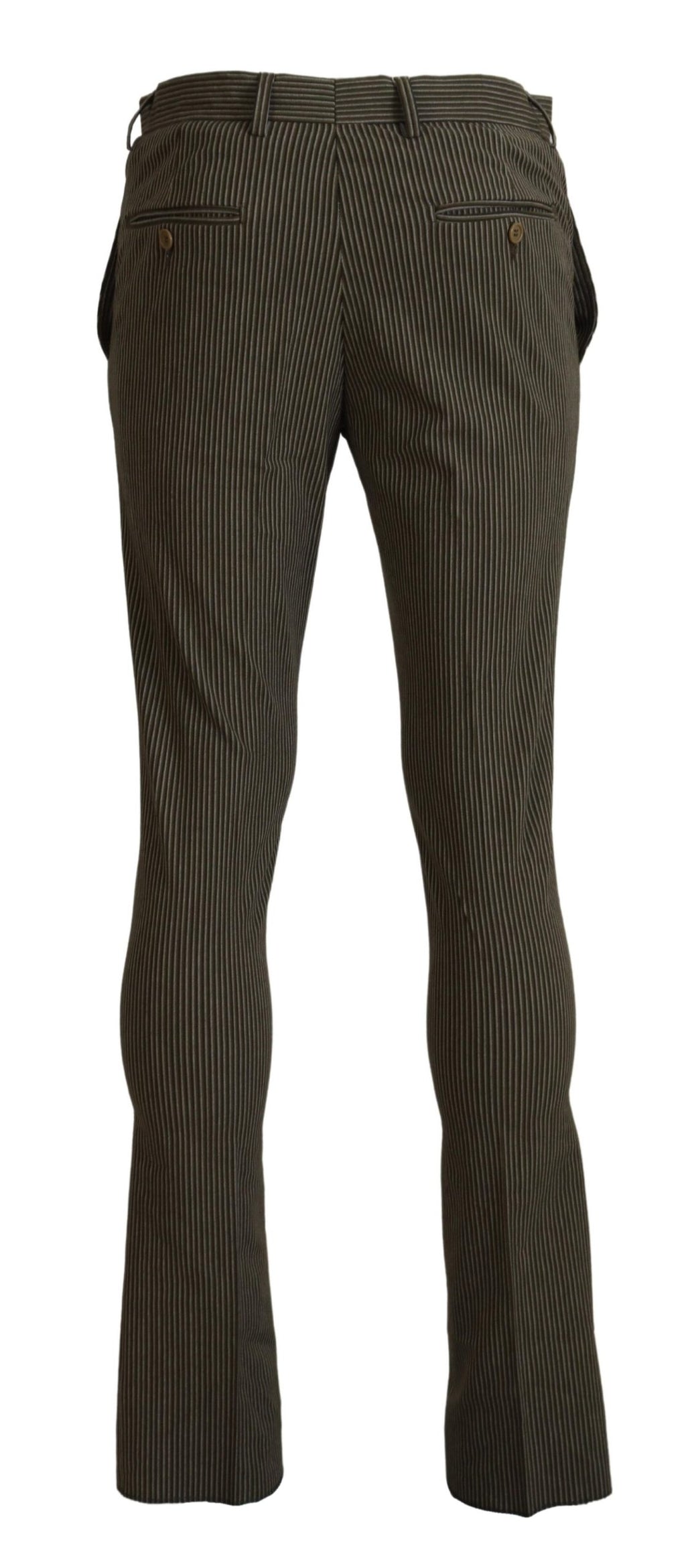 Bunt gestreifte Herrenhose aus reiner Baumwolle