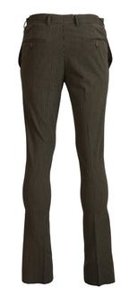Bunt gestreifte Herrenhose aus reiner Baumwolle