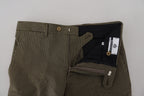 Bunt gestreifte Herrenhose aus reiner Baumwolle