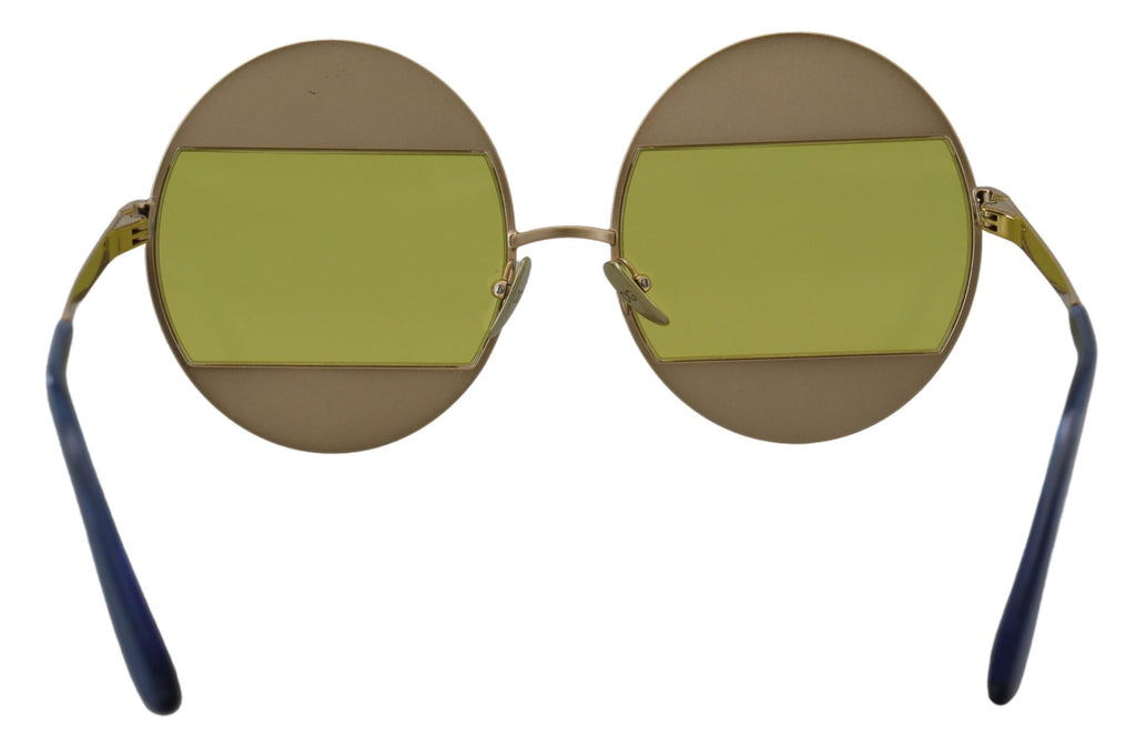 Gold Oval Metal Crystals Shades DG2209B Sunglasses