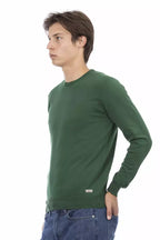 Herrenpullover aus grüner Baumwolle