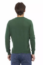 Herrenpullover aus grüner Baumwolle