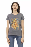 Gray Cotton Women's T-Shirt