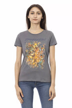 Gray Cotton Women's T-Shirt