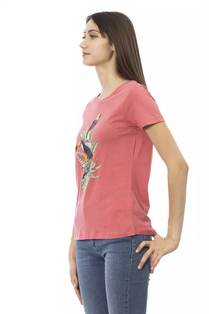 Damen-T-Shirt aus Baumwolle, mehrfarbig
