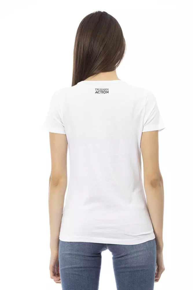 Weißes Damen T-Shirt aus Baumwolle