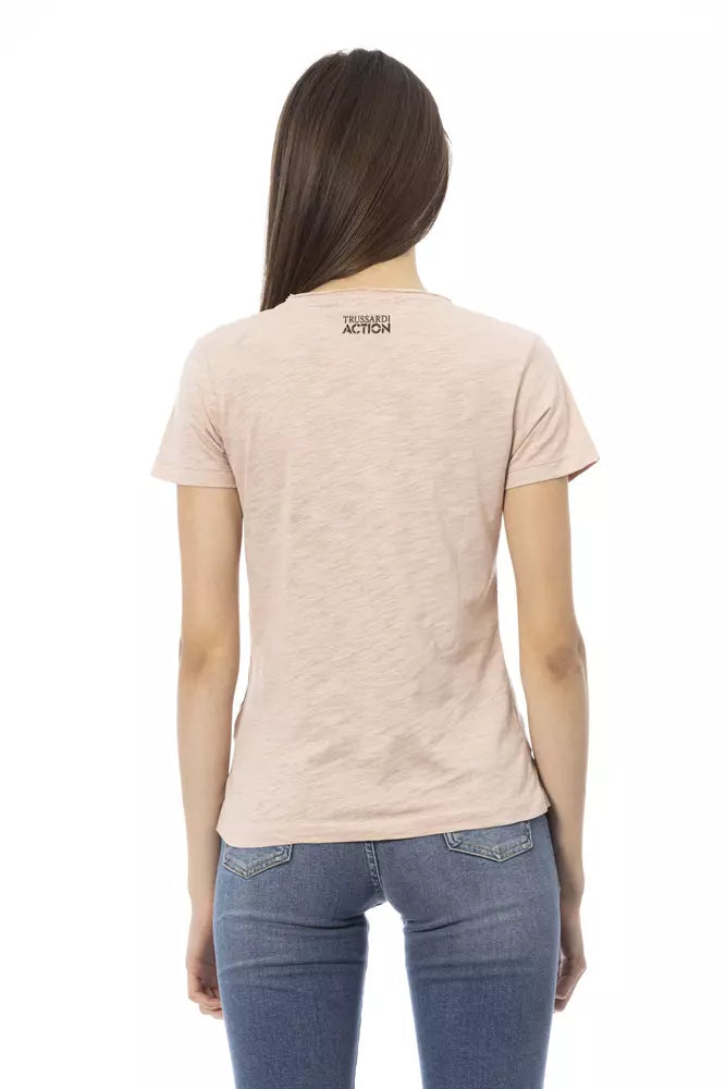Damen-T-Shirt aus Baumwolle, mehrfarbig