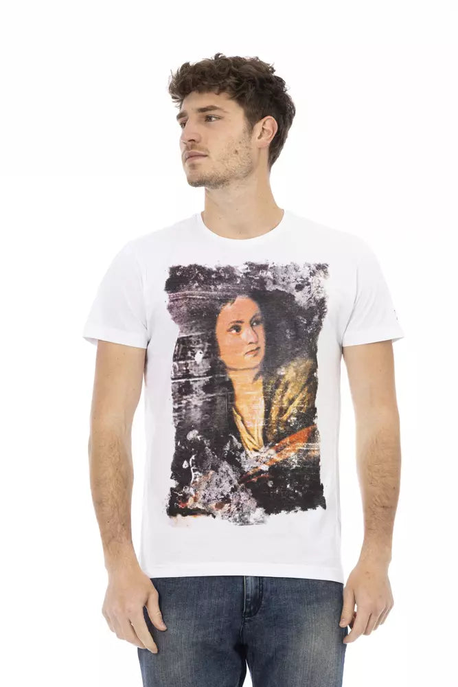 Weißes Herren-T-Shirt aus Baumwolle