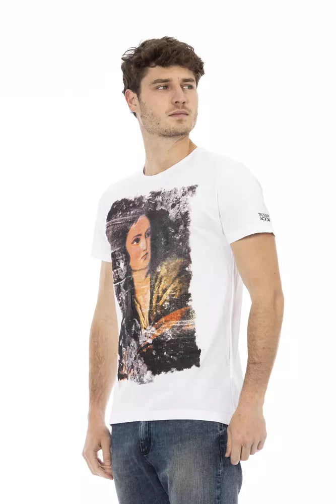 Weißes Herren-T-Shirt aus Baumwolle