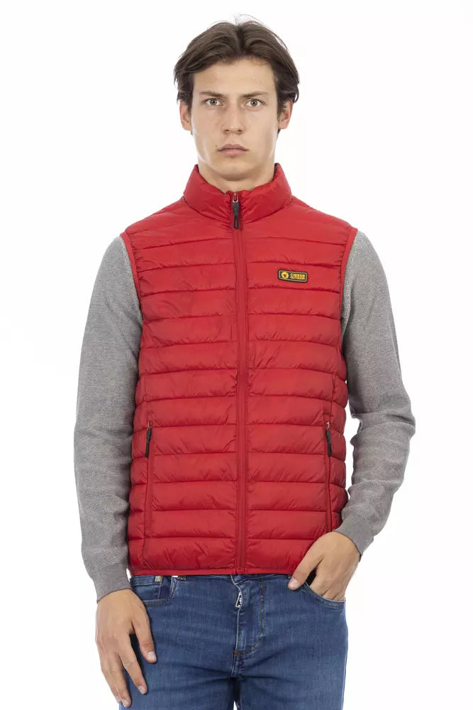 Rote Polyester Herren Weste