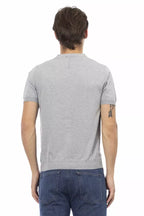 Maglione da uomo in cotone grigio
