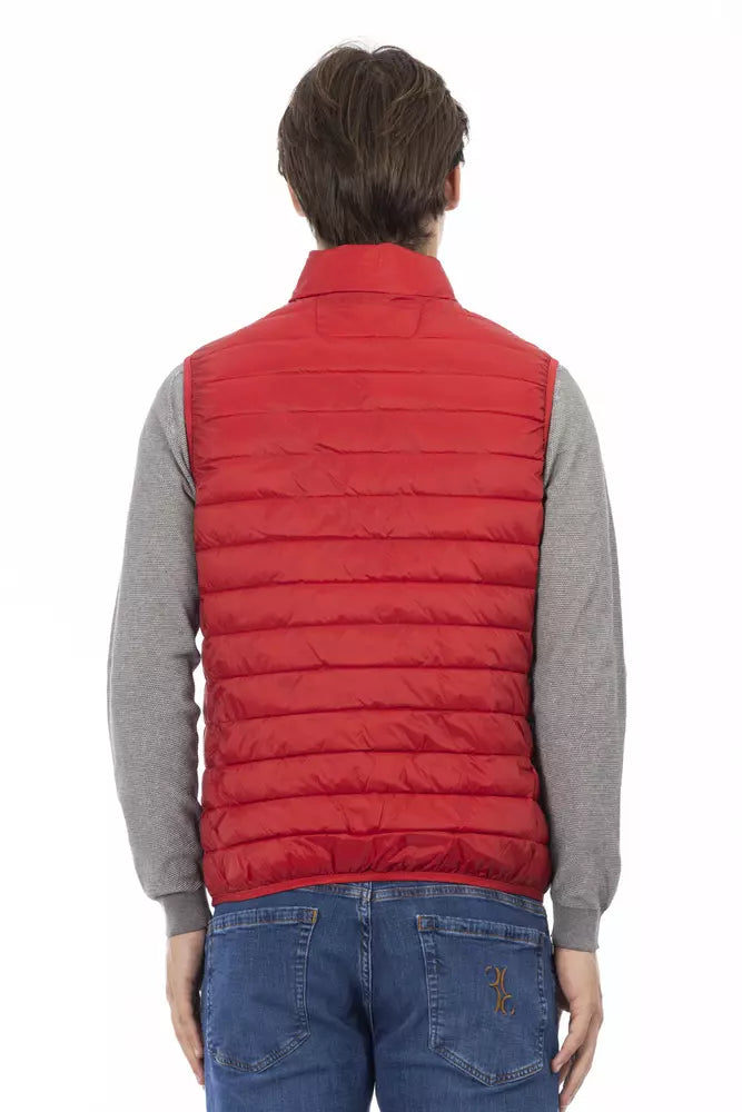 Rote Polyester Herren Weste