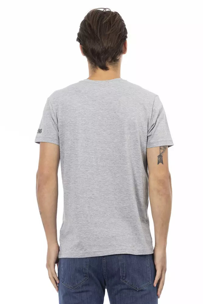 Graues Baumwoll-Herren-T-Shirt