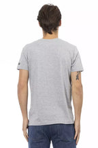 Graues Baumwoll-Herren-T-Shirt