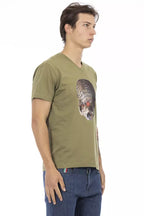 T-shirt da uomo in cotone verde