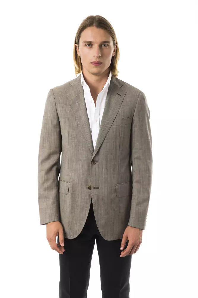 Herrenblazer aus grauer Wolle