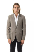 Herrenblazer aus grauer Wolle