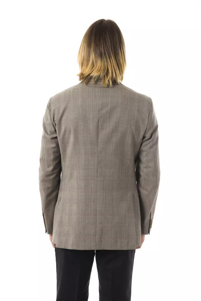 Herrenblazer aus grauer Wolle