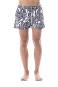 Badebekleidung für Herren aus schwarzem Polyester