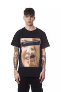 Schwarzes Herren-T-Shirt aus Baumwolle