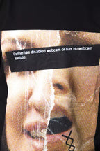Schwarzes Herren-T-Shirt aus Baumwolle