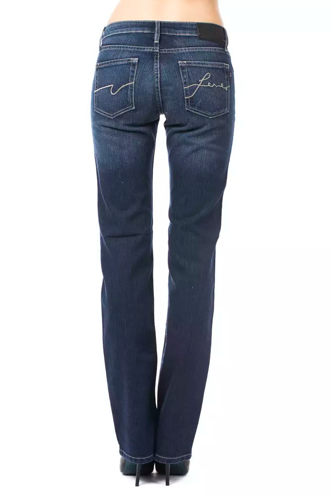 Blaue Baumwoll-Damenjeans