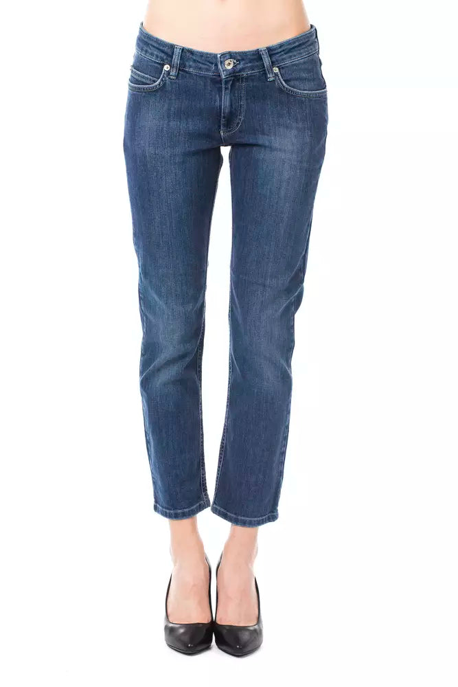 Hellblaue Jeans für Damen aus Baumwolle