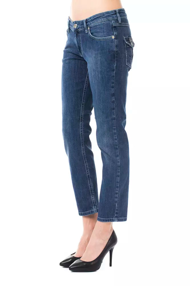 Hellblaue Jeans für Damen aus Baumwolle