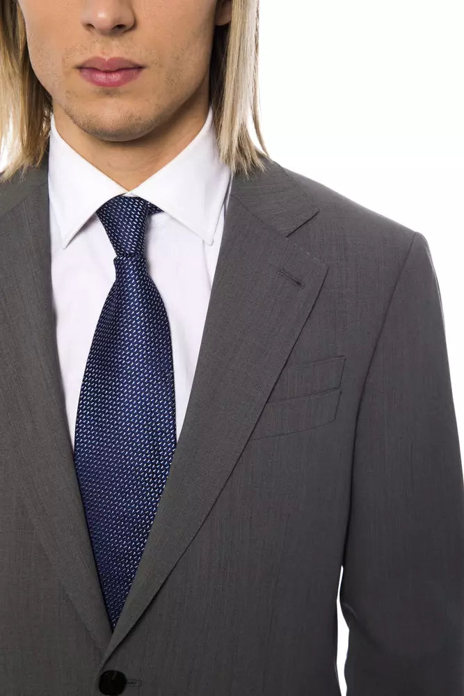 Herrenblazer aus grauer Wolle