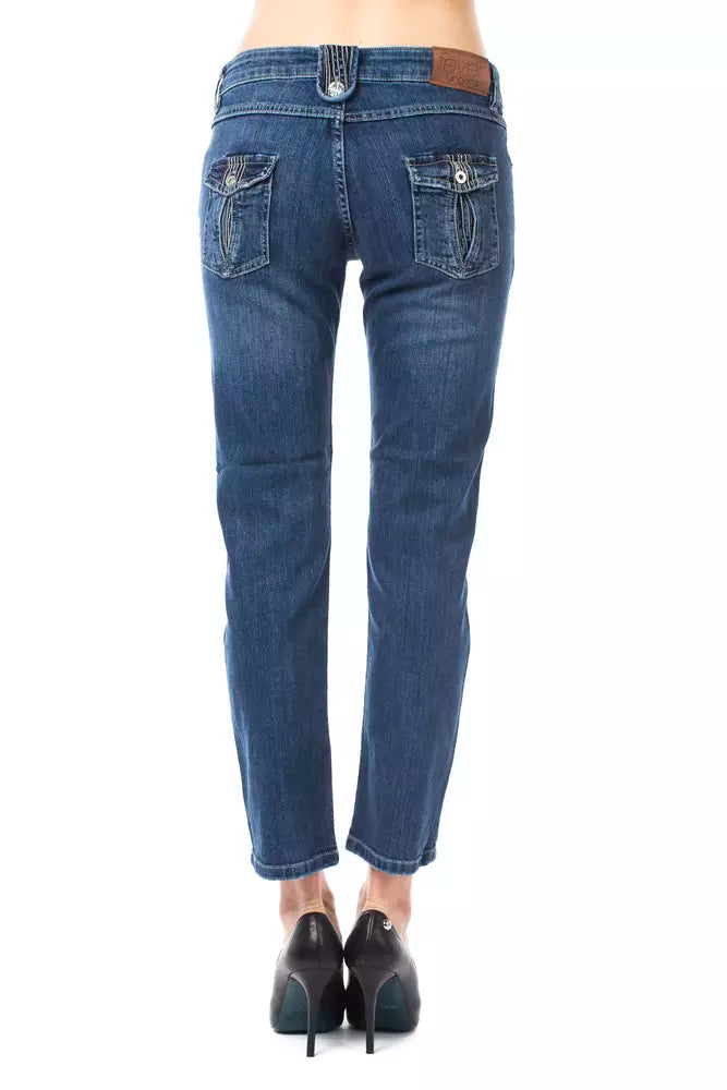 Hellblaue Jeans für Damen aus Baumwolle