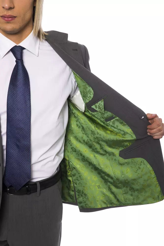 Herrenblazer aus grauer Wolle