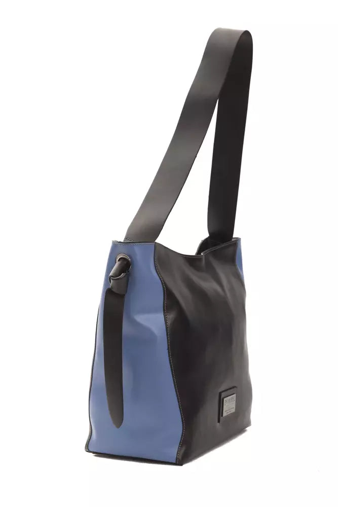 Schwarze Schultertasche aus Leder für Damen