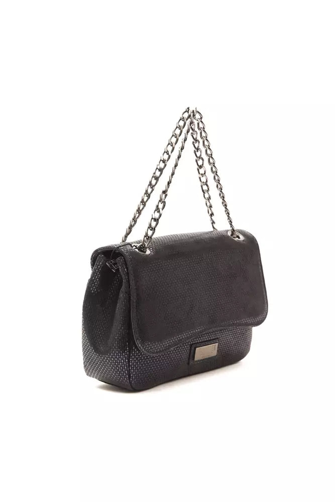 Blaue Leder-Umhängetasche für Damen