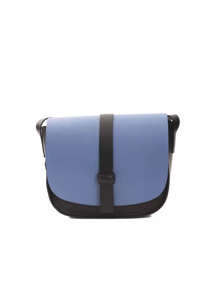 Damen-Umhängetasche aus blauem Leder