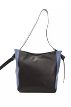 Schwarze Schultertasche aus Leder für Damen