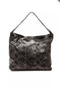 Graue Damen-Schultertasche aus Leder