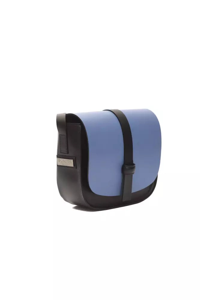 Damen-Umhängetasche aus blauem Leder