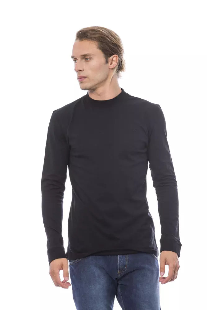 Herrenpullover aus schwarzer Baumwolle