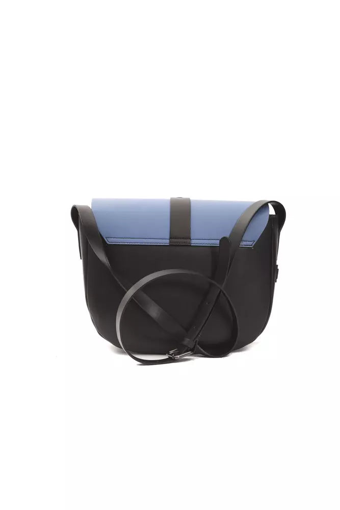 Damen-Umhängetasche aus blauem Leder