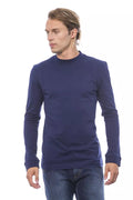 Blauer Baumwollpullover für Herren