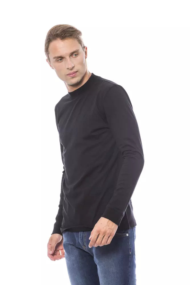 Herrenpullover aus schwarzer Baumwolle