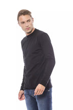 Herrenpullover aus schwarzer Baumwolle