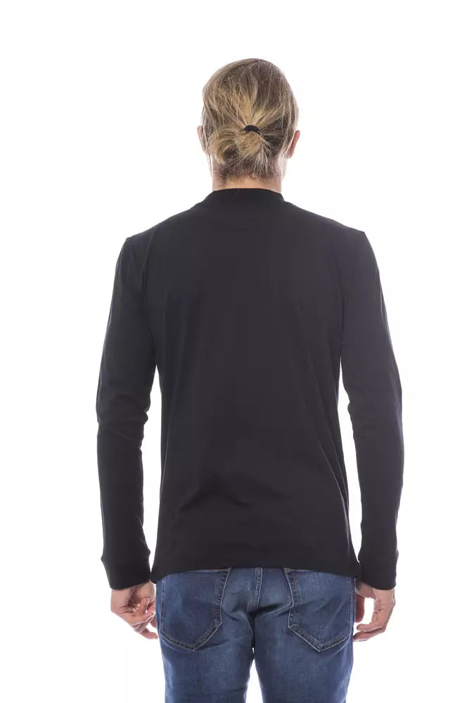 Herrenpullover aus schwarzer Baumwolle
