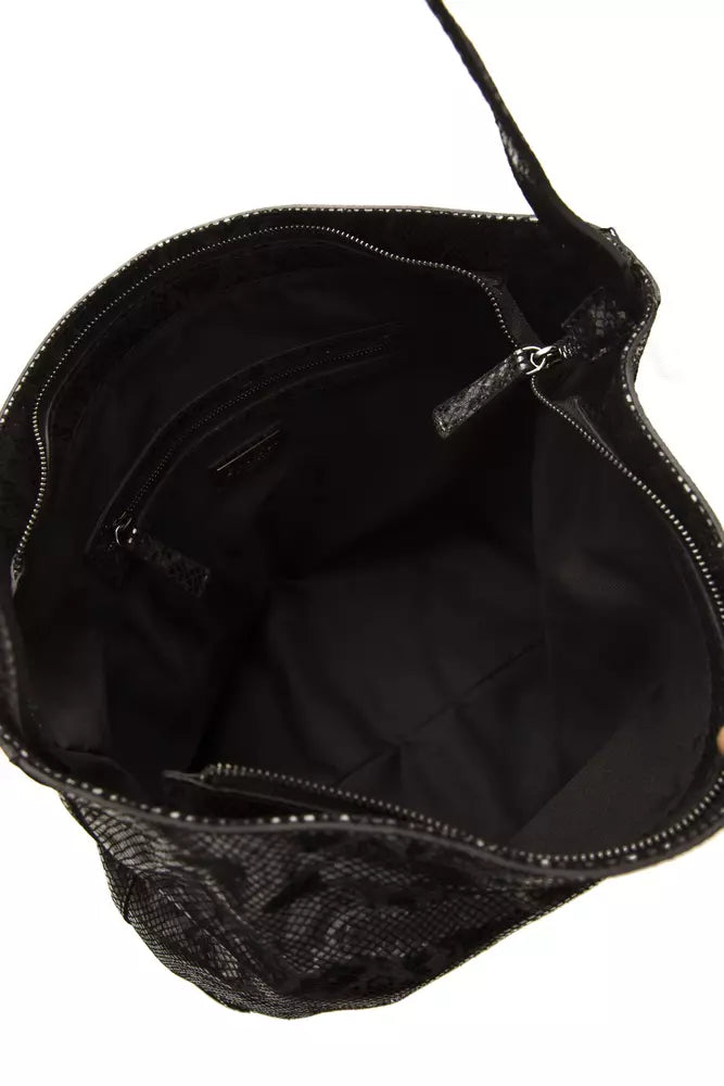 Graue Damen-Schultertasche aus Leder