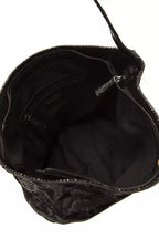 Graue Damen-Schultertasche aus Leder