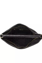 Schultertasche für Damen aus schwarzem Leder